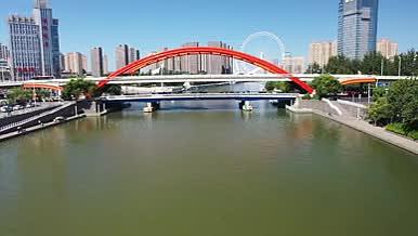 4K航拍视频天津之眼金钢桥天津景点航拍视频的预览图